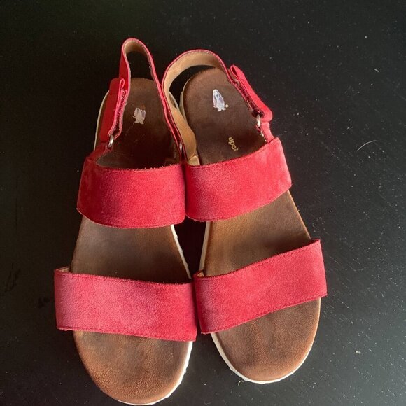 Hush Puppies  red nobuk sandal size 10 (41) - Picture 9 of 16